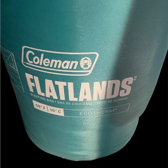 Coleman Flatlands EcoTherm Sleeping Bag in Teal - Picture 3 of 6